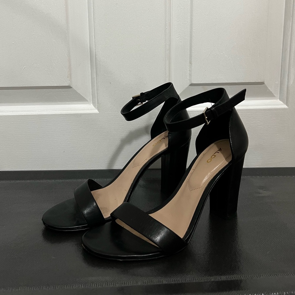 Aldo Black Block Heels